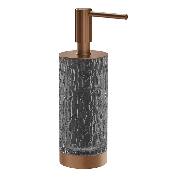 Gessi Incastri Дозатор для жидкого мыла, настольный, цвет: Copper Br. PVD/Light Smoke