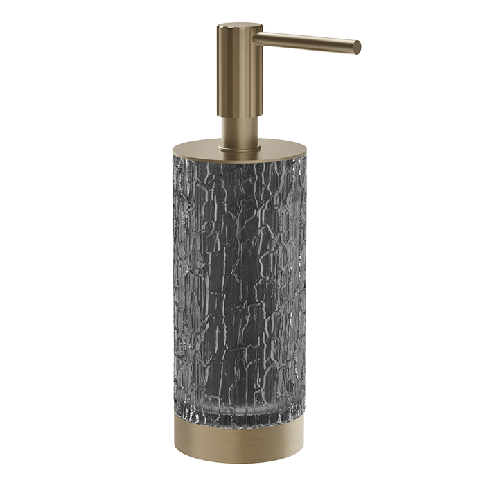 Gessi Incastri Дозатор для жидкого мыла, настольный, цвет: Finox Brushed Nickel/Light Smoke