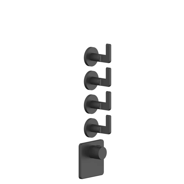 Gessi Inciso Смеситель для душа, встраиваемый, термостатический, резьба 3/4", внешняя часть, цвет: Black XL