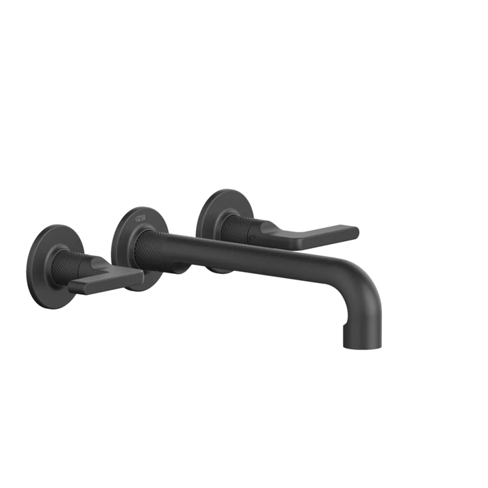 Gessi Inciso- Встраиваемый смеситель для раковины на 3 отверстия с изливом, без донного клапана. внешняя часть, цвет: black XL