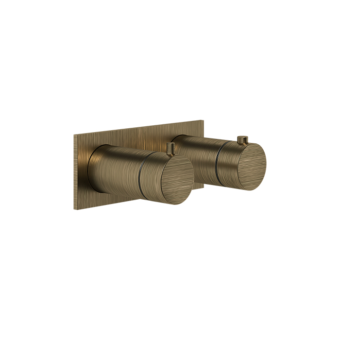 Gessi Ingranaggio Смеситель для душа, встраиваемый, термостатический, цвет: Antique Brass