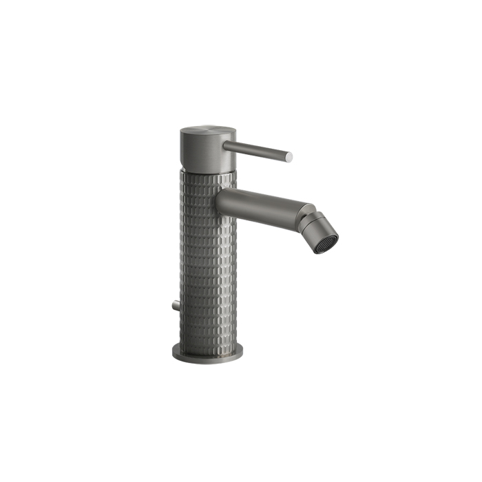 Gessi Meccanica Смеситель однорычажный для биде с донным клапаном, цвет: шлифованная сталь