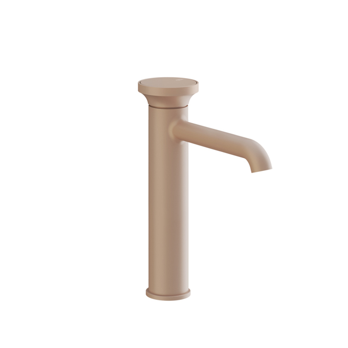 Gessi Origini Смеситель для раковины, на 1 отв., H=24.7см., в компл. с отделочной вставкой, цвет: Matte Cipria