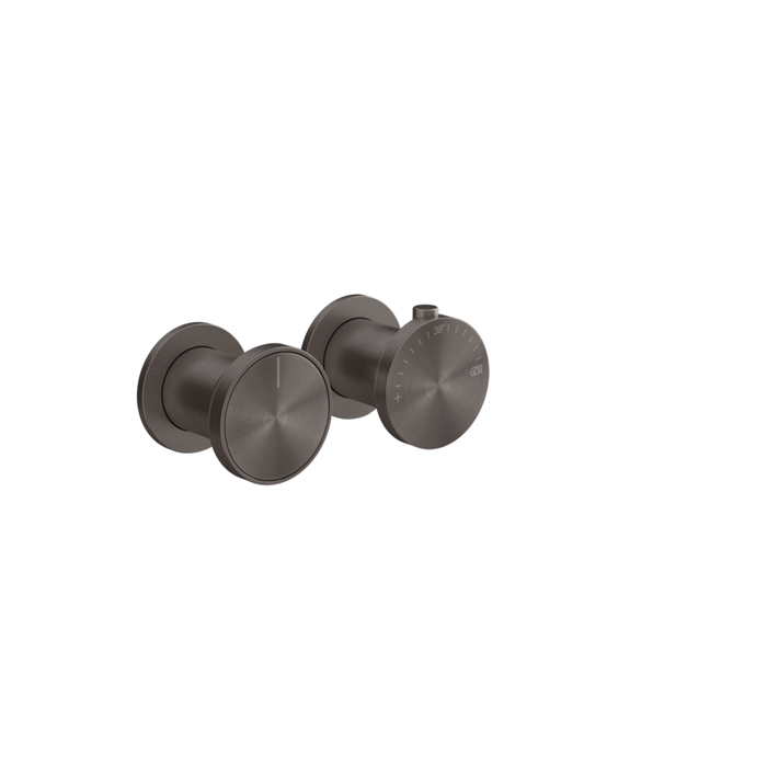 Gessi Origini Смеситель для ванны, встраиваемый, термостатический, цвет: Black Metal Brushed PVD