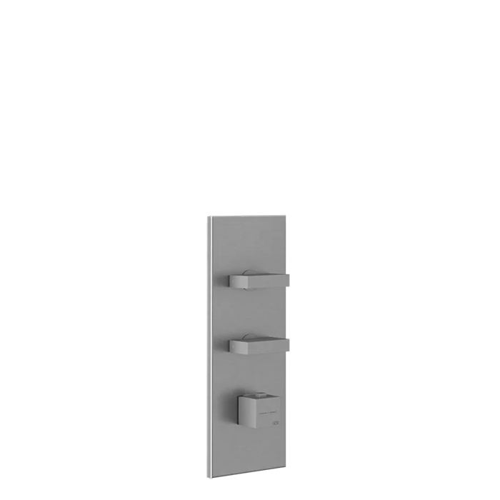 Gessi Rettangolo Встраиваемый термостатический смеситель, подключение на 3/4”, с 2мя независимыми выходами, внешняя часть, цвет: хром
