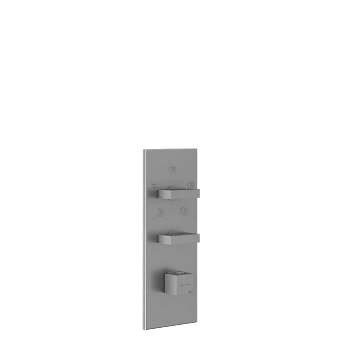 Gessi Rettangolo Встраиваемый термостатический смеситель, подключение на 3/4”, с 5ю выходами и селектором, внешняя часть, цвет: хром
