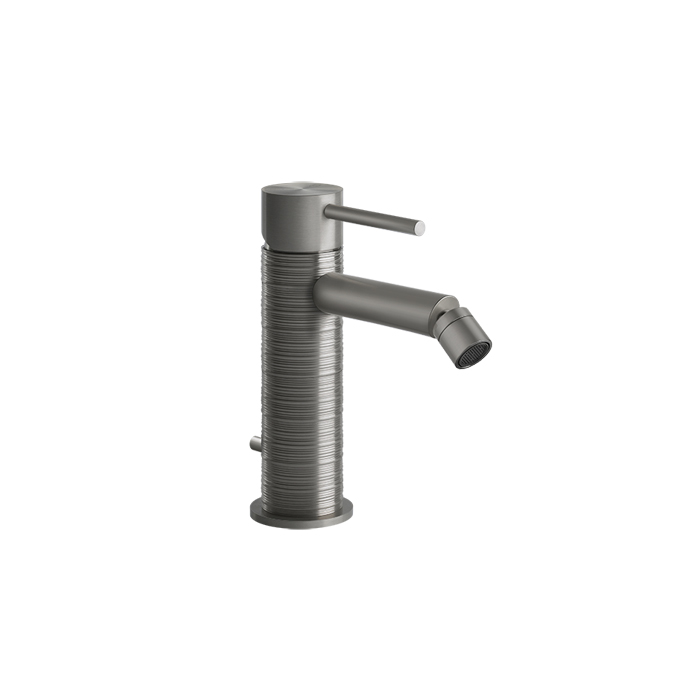 Gessi Trame Смеситель однорычажный для биде с донным клапаном, цвет: шлифованная сталь