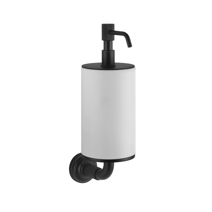 Gessi Venti20 Дозатор для жидкого мыла подвесной, цвет: белый, фурнитура черный матовый