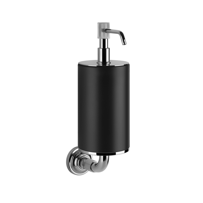Gessi Venti20 Дозатор для жидкого мыла подвесной, цвет: черный, фурнитура хром