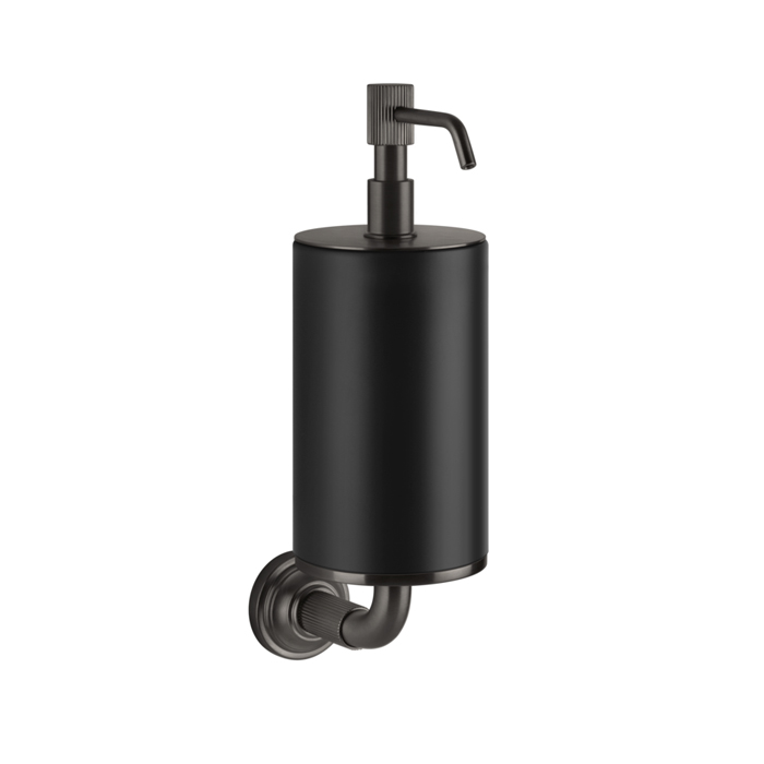 Gessi Venti20 Дозатор для жидкого мыла подвесной, цвет: черный, фурнитура Black Metal Brushed PVD