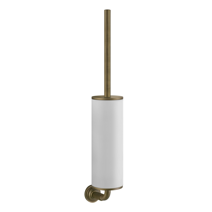 Gessi Venti20 Ершик для унитаза подвесной, цвет: белый, фурнитура Antique Brass
