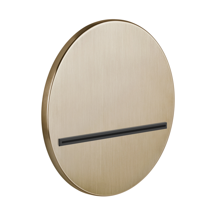Gessi Venti20 Излив настенный Ø20.7см., каскадный, цвет: Warm Bronze Br. PVD