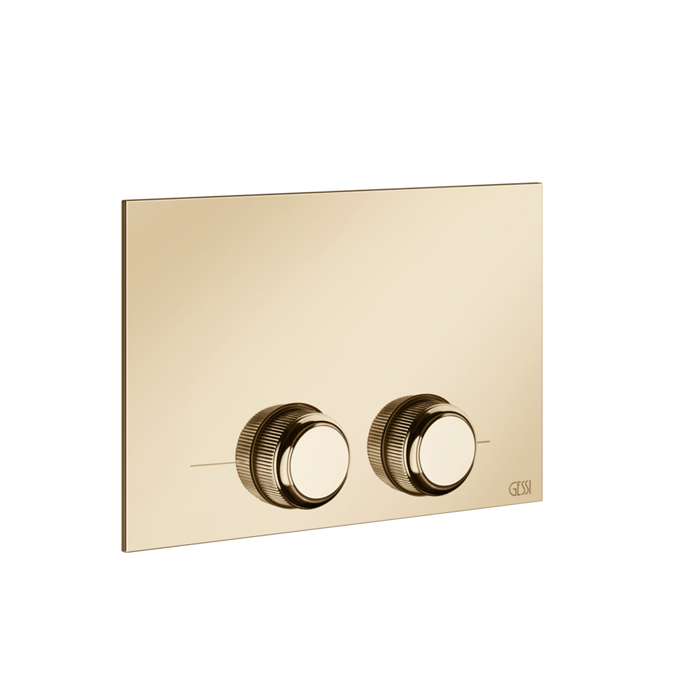 Gessi Venti20 Клавиша смыва для унитаза двойная, для инсталляций TECE, цвет: Warm Bronze PVD