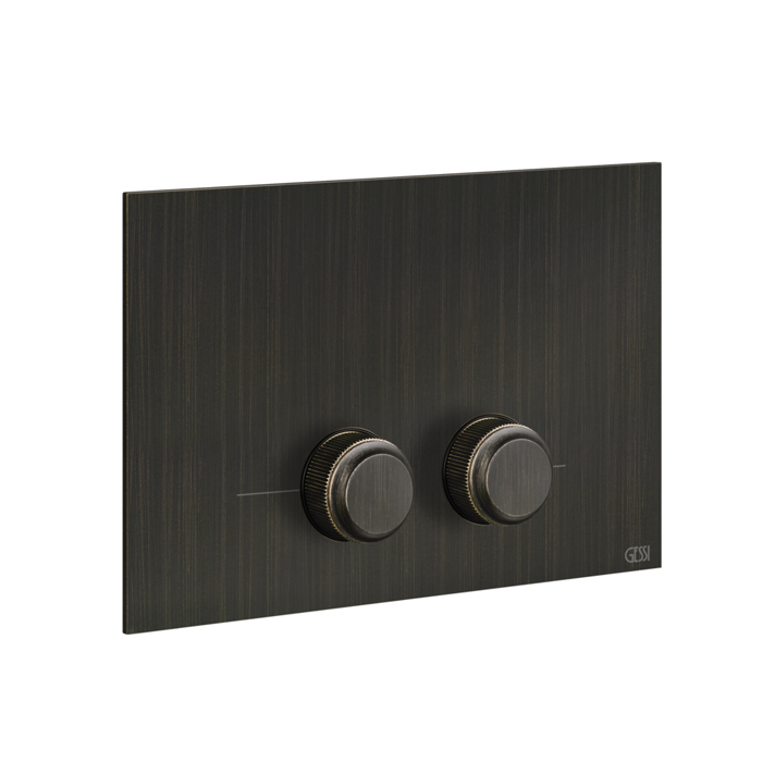 Gessi Venti20 Клавиша смыва для унитаза двойная, для инсталляций Geberit Sigma8 и Sigma12, цвет: Aged Bronze