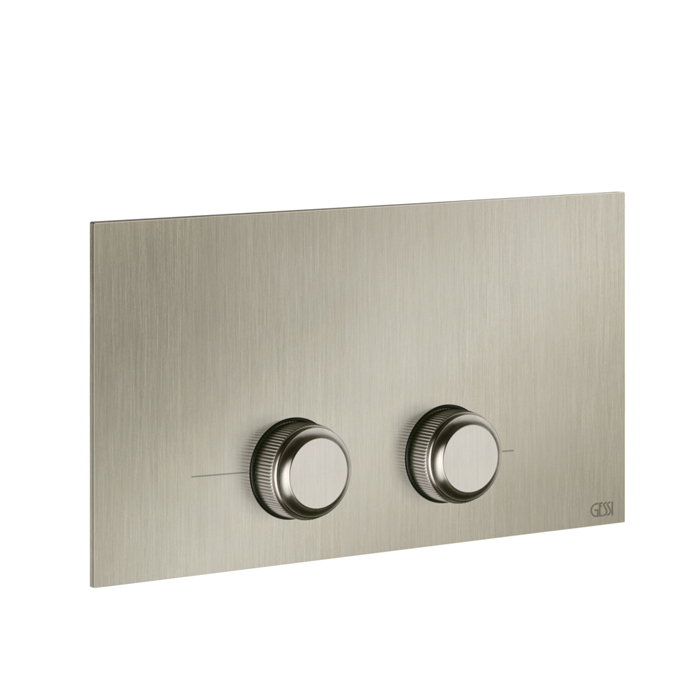 Gessi Venti20 Клавиша смыва для унитаза двойная, для инсталляций Viega, цвет: Finox Brushed Nickel