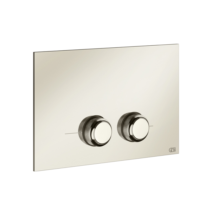 Gessi Venti20 Клавиша смыва для унитаза двойная, для инсталляций Geberit Sigma8 и Sigma12, цвет: Nickel PVD