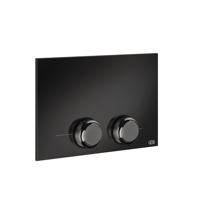 Gessi Venti20 Клавиша смыва для унитаза двойная, для инсталляций TECE, цвет: Black Metal PVD