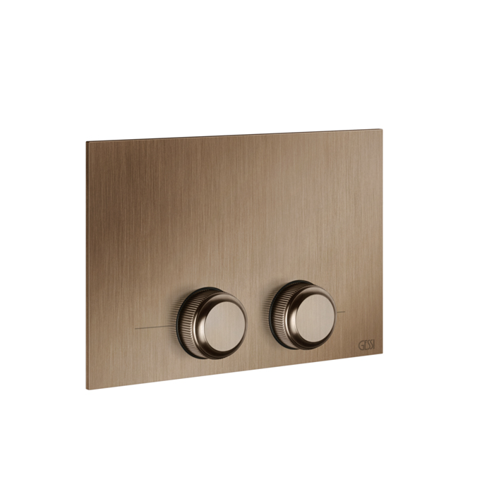 Gessi Venti20 Клавиша смыва для унитаза двойная, для инсталляций TECE, цвет: Copper Brushed PVD