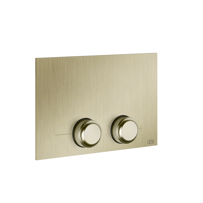 Gessi Venti20 Клавиша смыва для унитаза двойная, для инсталляций TECE, цвет: Brushed Brass PVD