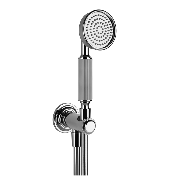 Gessi Venti20 Комплект для душа с ручным душем, шлангом 1500 мм., держателем с подводом воды, цвет: хром