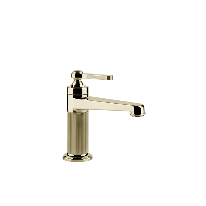 Gessi Venti20 Смеситель для раковины на 1 отверстие, однорычажный, в комплекте с донным клапаном, цвет: Brass PVD