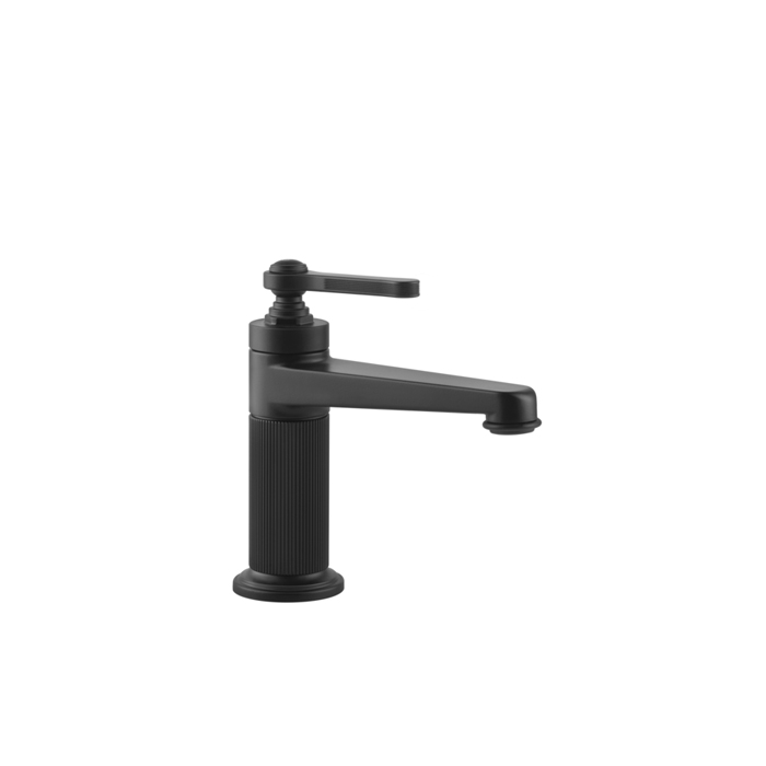 Gessi Venti20 Смеситель для раковины на 1 отверстие, однорычажный, в комплекте с донным клапаном, цвет: черный матовый