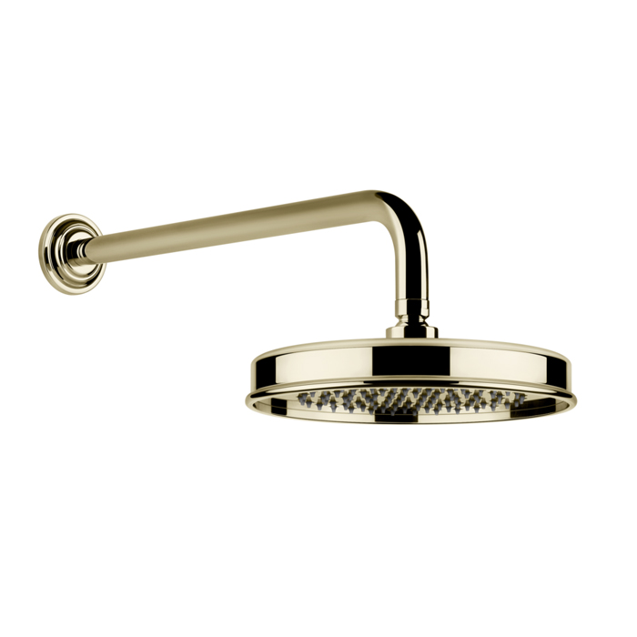 Gessi Venti20 Верхний душ Ø200 мм., с настенным держателем 389 мм., цвет: Brass PVD