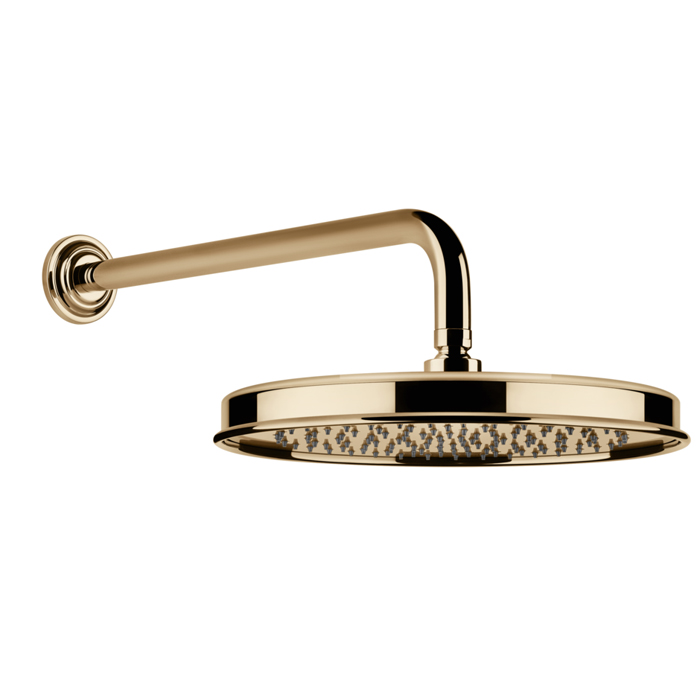 Gessi Venti20 Верхний душ Ø32.8см., с настенным держателем 38.9см., цвет: Warm Bronze PVD