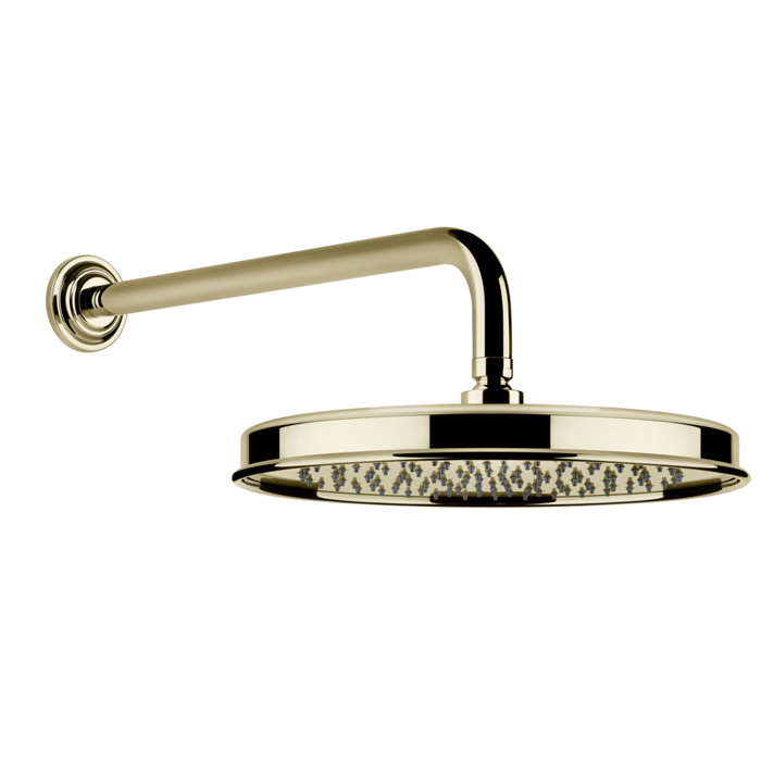 Gessi Venti20 Верхний душ Ø328 мм., с настенным держателем 389 мм., цвет: Brass PVD