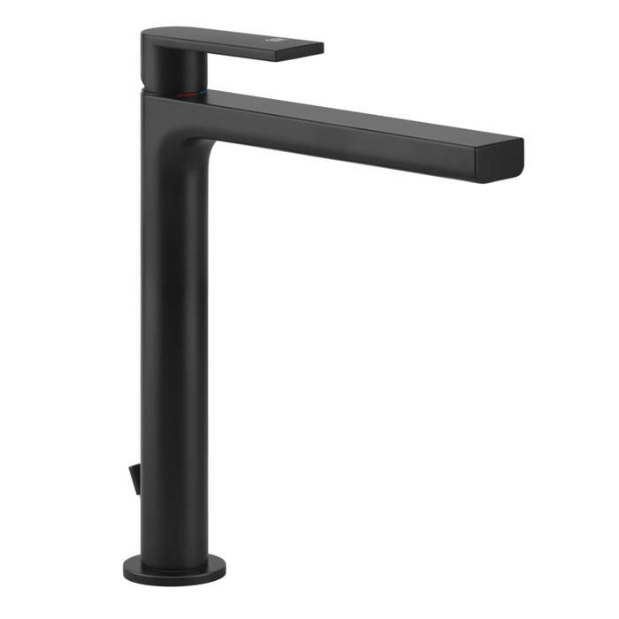 Gessi Emporio Via manzoni Смеситель для раковины, на 1 отв, высокий, с донным клапаном, цвет: Black XL