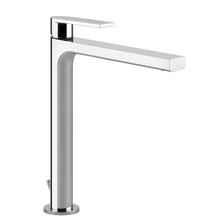 Gessi Emporio Via manzoni Смеситель для раковины высокий, на 1 отв, с донным клапаном, цвет: хром