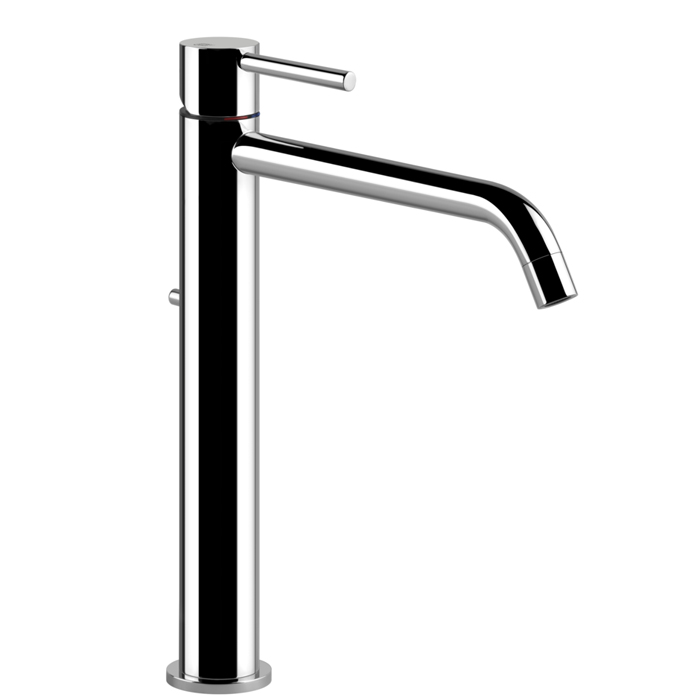 Gessi Emporio Via tortona Смеситель для раковины, на 1 отв, высокий с длинным изливом, с донным клапаном, цвет: хром