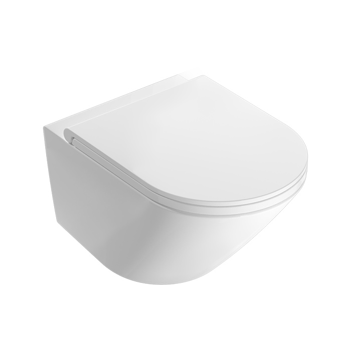 Globo Forty3 Унитаз подвесной 52x36см., безободковый, с системой скрытого крепежа, цвет: белый