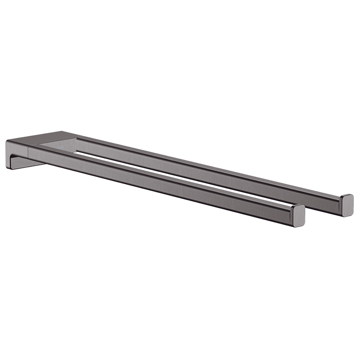 Hansgrohe AddStoris Полотенцедержатель 44.5см., двухрожковый, цвет: шлифованный черный хром