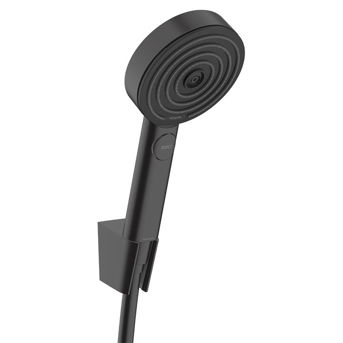Hansgrohe Pulsify Душевой гарнитур: ручной душ, держатель и шланг 125см., цвет: черный матовый