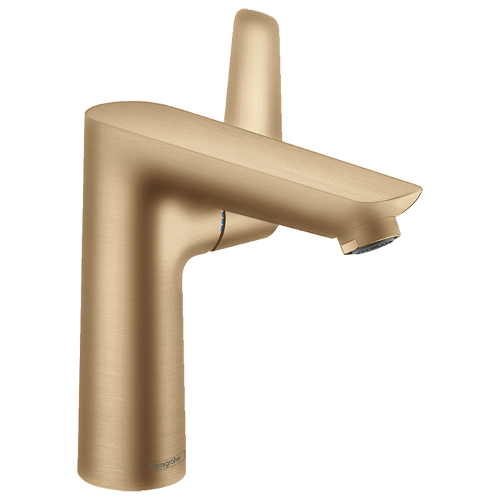 Hansgrohe Talis E Смеситель для раковины, на 1 отв, с донным клапаном, излив: 14.1см, цвет: шлифованная бронза