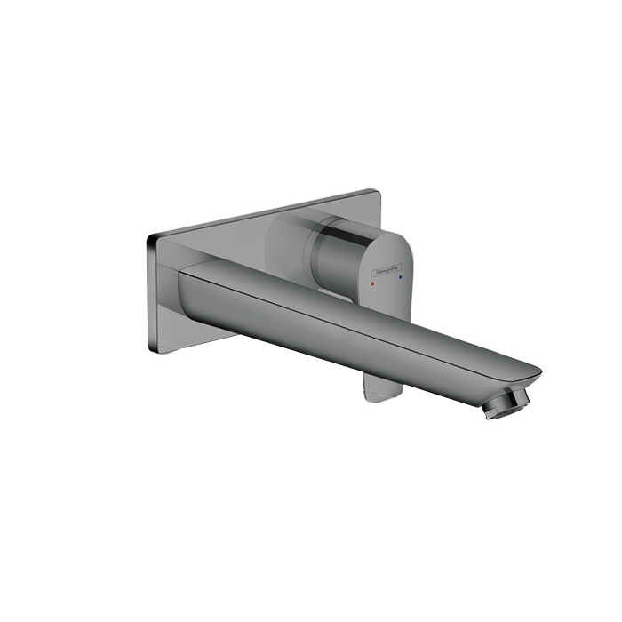 Hansgrohe Talis E Встраиваемый смеситель для раковины, излив 225мм, внешняя часть, цвет: шлифованный черный хром