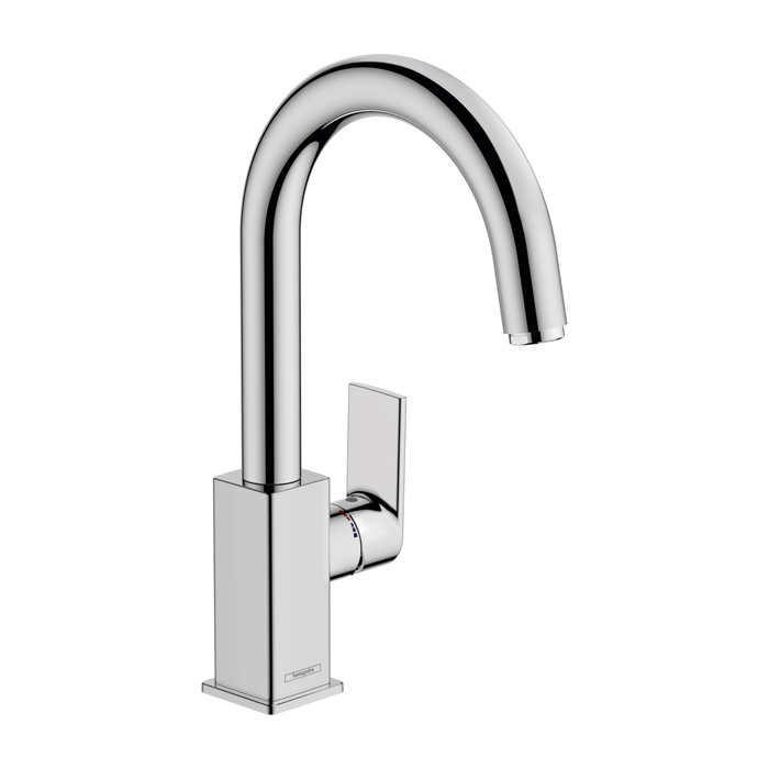 Hansgrohe Vernis Shap Смеситель для раковины, излив 210 мм, с донным клапаном, цвет: хром