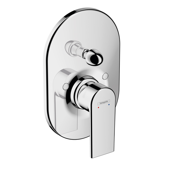 Hansgrohe Vernis Shap Смеситель для ванны, однорычажный, встраиваеемый, внешняя часть, цвет: хром