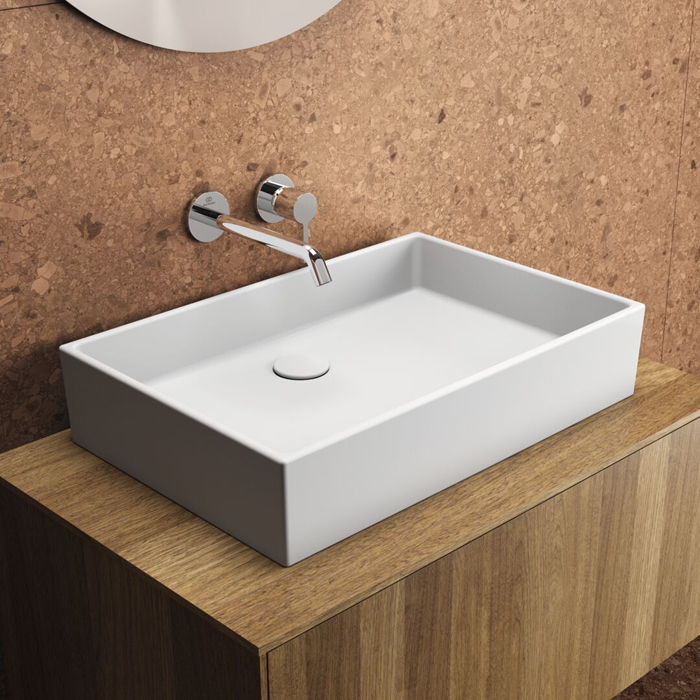 Ideal Standard Extra Раковина 60х40хh12.5см., накладная, без отв., без перелива, с крепежом, цвет: белый глянец