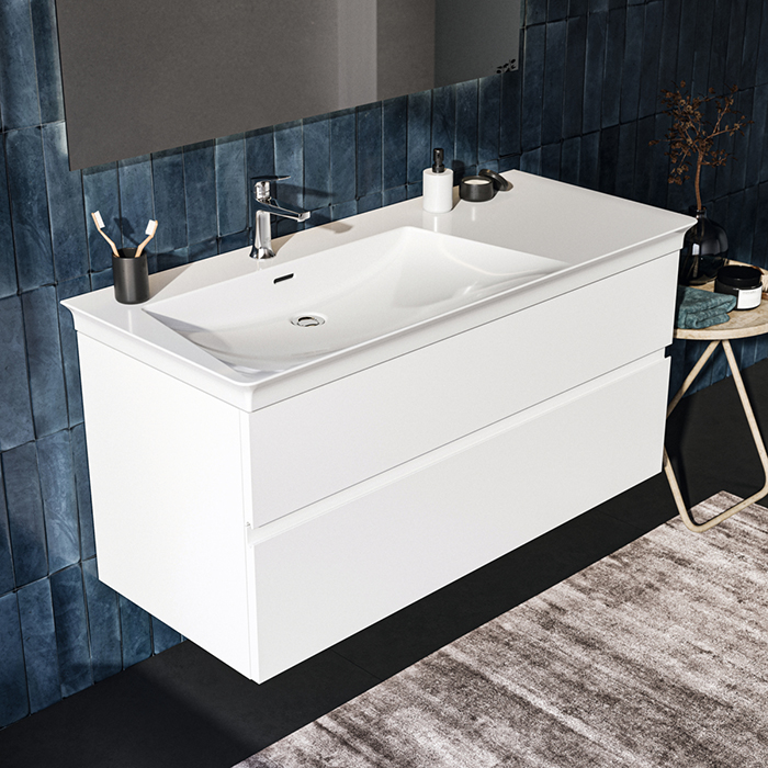 Ideal Standard Finesse Тумба с раковиной 120x50см, подвесная, SX, 2 ящика, 1 отв., цвет: белый матовый