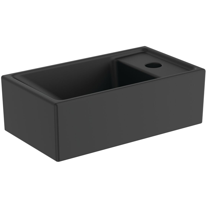 Ideal Standard i.life S Раковина 37х21xh12см., подвесная, с 1 отв., Dx, без перелива, цвет: чёрный матовый