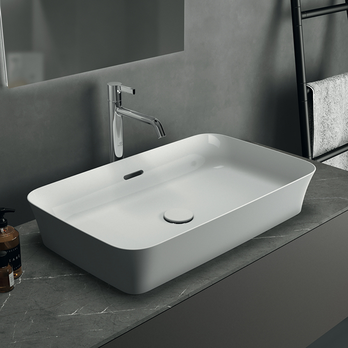 Ideal Standard Ipalyss Раковина накладная 65х39хh12 см, без отв., с крепежом, покрытие: Diamatec® цвет: белый