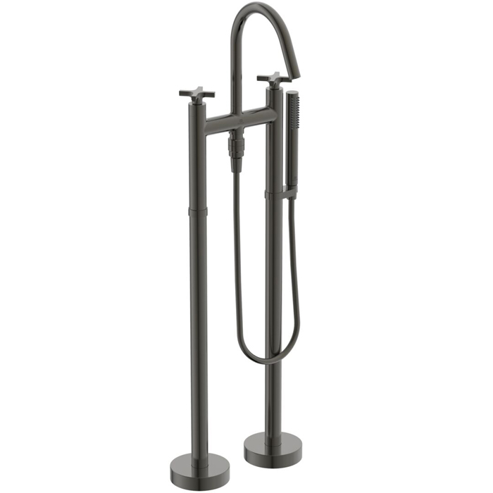 Ideal Standard Joy Neo Cмеситель для ванны, напольный, с ручным душем, шланг: 125см., цвет: PVD Magnetic Grey