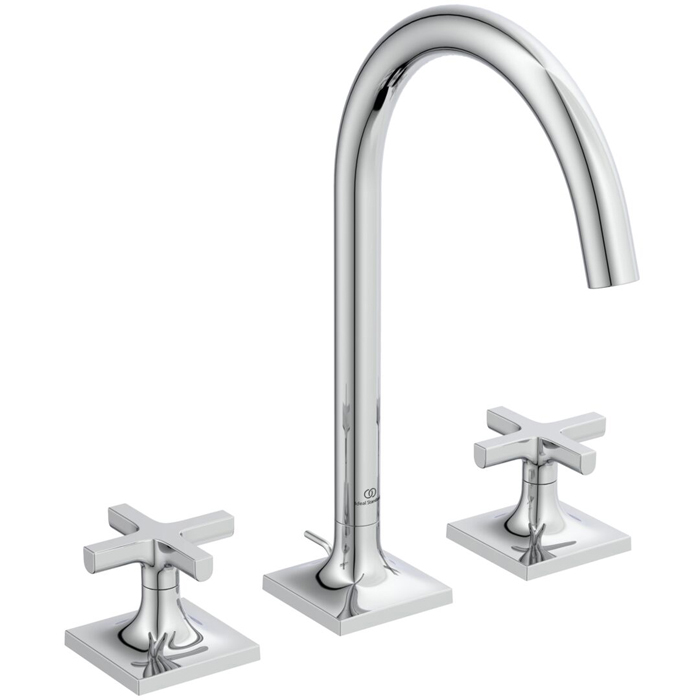 Ideal Standard Joy Neo Смеситель для раковины, на 3 отв., с донным клапаном, цвет: хром