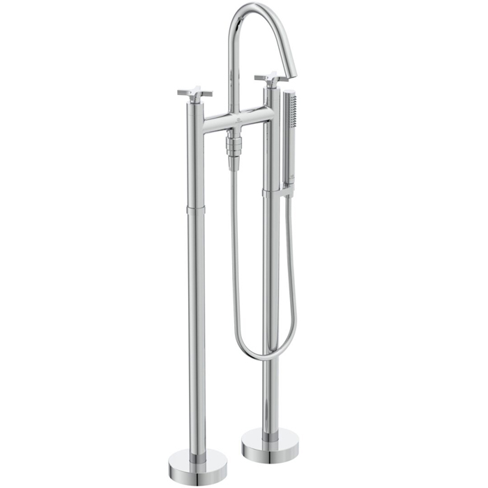 Ideal Standard Joy Neo Смеситель для ванны, напольный, с душевым набором, шлангом IDEALFLEX® 125см., цвет: хром