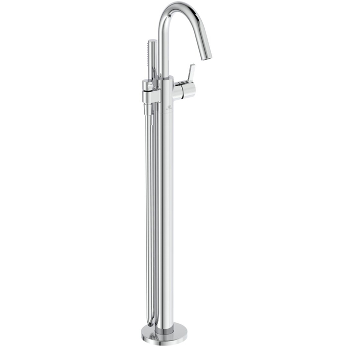 Ideal Standard Joy Смеситель для ванны, напольный, с ручным душем Stick, шланг для душа Idealflex 125см., для монтажа с A6133NU, цвет: хром