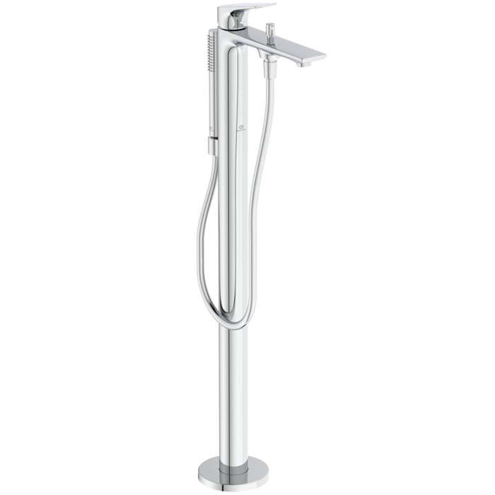 Ideal Standard La Dolce Vita Смеситель для ванны, напольный, ручной душ Stick, шланг для душа Idealflex 125см., для монтажа с A6133NU, цвет: хром