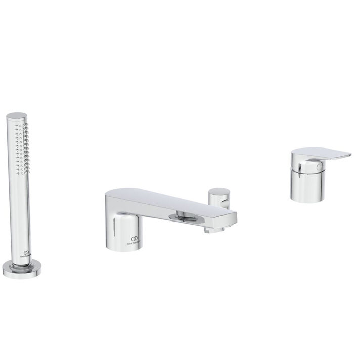 Ideal Standard La Dolce Vita Смеситель для ванны, на 4 отв., с ручным душем, шланго для душа 175см., цвет: хром