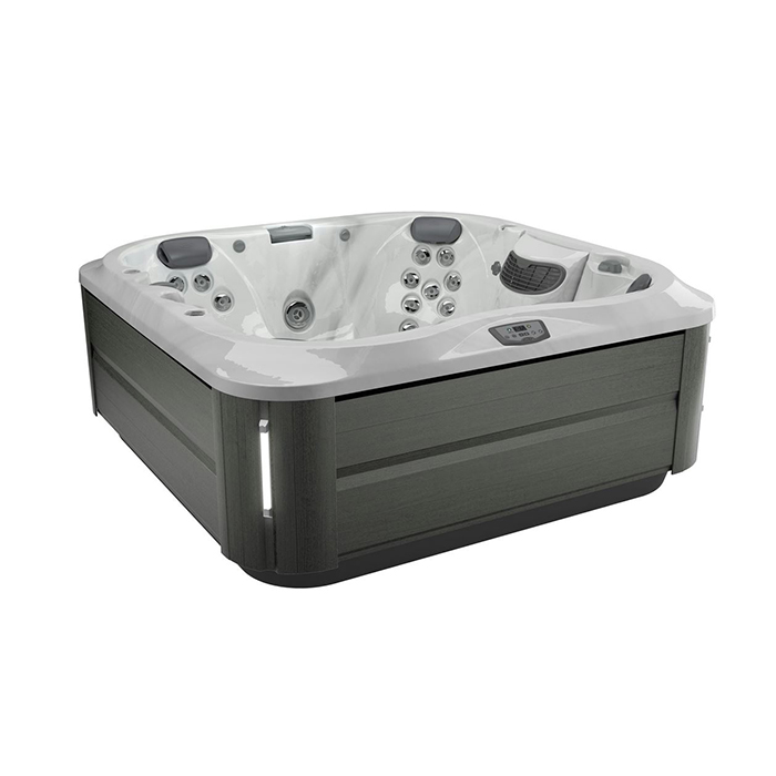 Jacuzzi J335 Минибассейн 214х214х94см, ClearRay PRO3TECT + Ozone, подсветка, аудио, нагрев 3kw, панель Smoked Ebony, цвет акрила: Platinum
